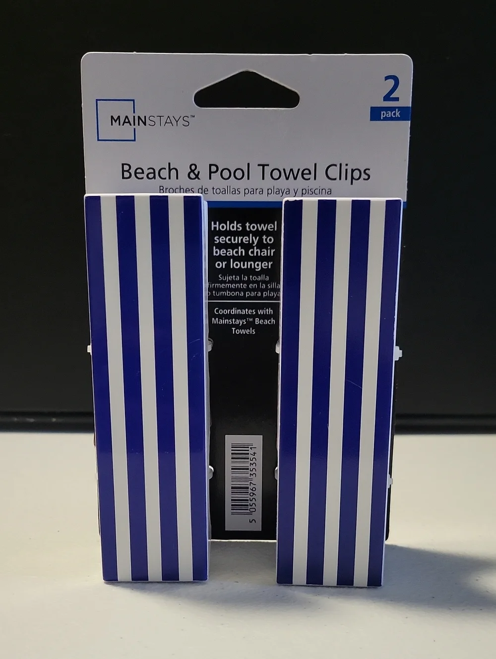Beach & Pool Towel Clips - 2 Pack.  T24